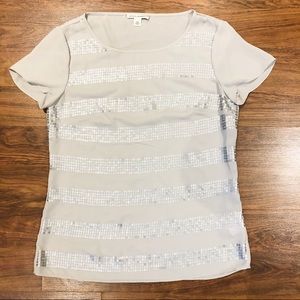 Silky Top With Sequins